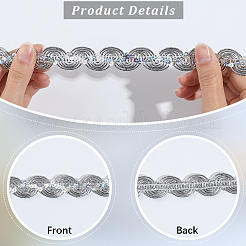 Sparkle Polyester Lace Ribbon&nbsp;SRIB-WH20020-048B