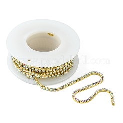 Brass Rhinestone Strass Chains&nbsp;CHC-YW0001-04