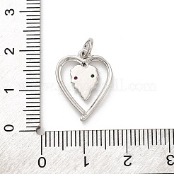 Brass Micro Pave Cubic Zirconia Pendants&nbsp;KK-U033-03P-02