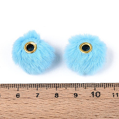 Imitation Rabbit Hair European Beads&nbsp;FIND-WH0126-574A-01