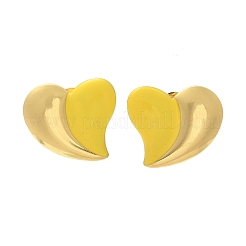 Heart 304 Stainless Steel Stud Earrings&nbsp;EJEW-A130-01G-02