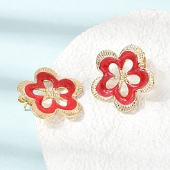 304 Stainless Steel Enamel Stud Earrings&nbsp;SA-CBA0141-02G