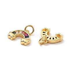 Eco-friendly Brass Micro Pave Colorful Cubic Zirconia Pendants&nbsp;KK-D080-26G