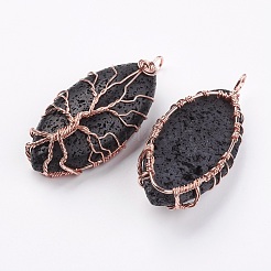 Natural Lava Rock Big Pendants&nbsp;KEYC-F019-01RG