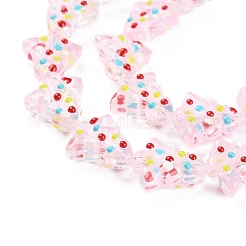 Handmade Bumpy Glass Beads Strands&nbsp;LAMP-F032-08H