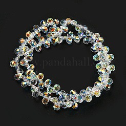 Electroplate Transparent Glass Beads Strands&nbsp;EGLA-P052-01A-AB02