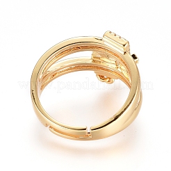 Adjustable Brass Finger Rings&nbsp;RJEW-G096-36G