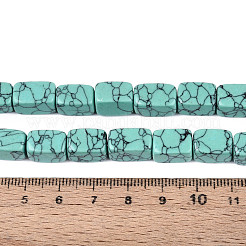 1 Strand Synthetic Turquoise Dyed Beads Strands&nbsp;G-FH0002-59A