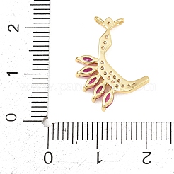 15Pcs Brass Micro Pave Cubic Zirconia Pendants&nbsp;KK-Z151-15G-02