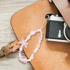 3Pcs 3 Styles Resin Beaded Mobile Phone Lanyard Wrist Strap&nbsp;AJEW-AN0007-50