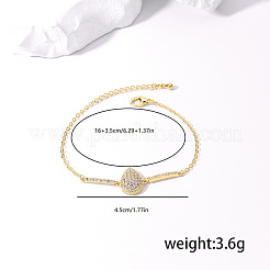 Elegant Brass Teardrop Link Bracelets&nbsp;DG0547-1