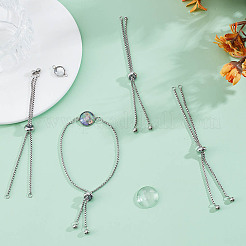 DIY Blank Dome 304 Stainless Steel Slider Bracelets Making Kit&nbsp;DIY-GO0002-46
