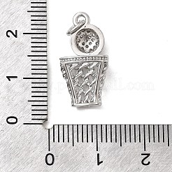 Brass Micro Pave Cubic Zirconia Pendants&nbsp;LS-KK-H092-09B-P