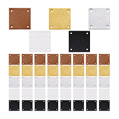 50Pcs 5 Colors PU Leather Labels&nbsp;DIY-PH0030-33B