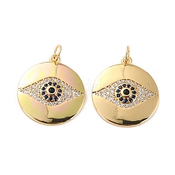 Brass Micro Pave Cubic Zirconia Pendants&nbsp;ZIRC-P092-008G-RS
