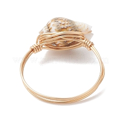Shell Pearl Bead Finger Rings&nbsp;RJEW-JR00988