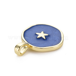 Brass Enamel Pendants&nbsp;KK-Q283-057E-NR