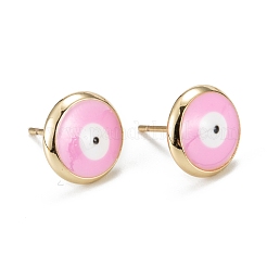 Evil Eye Enamel Stud Earrings for Girl Women&nbsp;EJEW-H126-31G