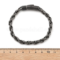 304 Stainless Steel Rope Chains Bracelets for Women Men&nbsp;BJEW-A031-04F-AS