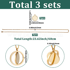 DIY Flat Round Necklaces Making Kits&nbsp;DIY-SC0003-51G