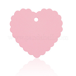 100Pcs Lace Edged Heart Paper Gift Tags&nbsp;CDIS-CP0001-01A