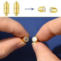 10 Bags Brass Magnetic Clasps with Loops&nbsp;KK-FS0002-02P
