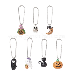 7Pcs 7 Styles Halloween Themed Resin Pendant Decorations&nbsp;HJEW-JM03675
