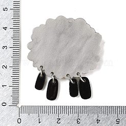 Acrylic Alloy Pendants&nbsp;SACR-S679-03B
