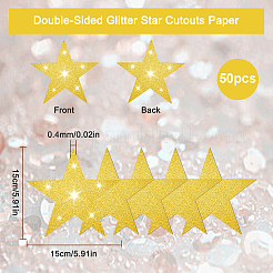 50Pcs Paper Glitter Star Wall Decoration&nbsp;AJEW-SP0001-14A
