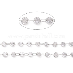 Non-Tarnish 304 Stainless Steel Flat Round Link Chains&nbsp;CHS-A008-01P-B