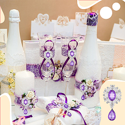 16Pcs Alloy Rhinestone Cabochons&nbsp;ALRI-FG0001-05B