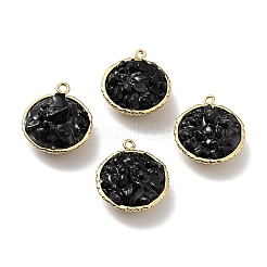 Natural Obsidian Chip Pendants&nbsp;KK-C242-05G-06