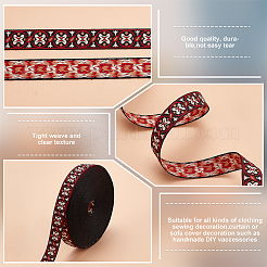10 Yards Ethnic Style Flat Polyester Jacquard Cord/Band&nbsp;OCOR-BC0005-31