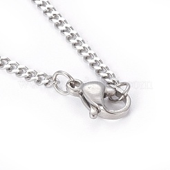 Non-Tarnish 304 Stainless Steel Curb Chain Necklaces&nbsp;MAK-I012-X01