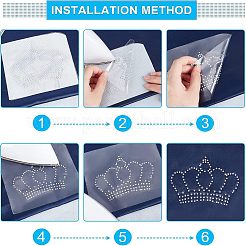 Crown Glitter Hotfix Rhinestone&nbsp;DIY-FG0002-67