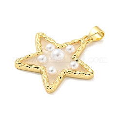 Rack Plating Brass & Epoxy Resin Pendants&nbsp;KK-C059-08A-G