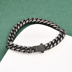 316 Surgical Stainless Steel Cuban Link Chain Bracelets&nbsp;BJEW-C125-12AS
