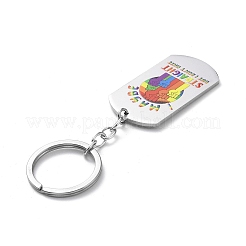 Pride Rainbow 201 Stainless Steel Keychain&nbsp;LS-KEYC-G051-01P-01