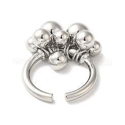 Brass Open Cuff Rings for Women&nbsp;RJEW-M169-02P