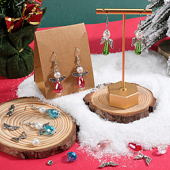 DIY Angel Glass & Alloy & Brass Rhinestone Beads Dangle Earring Making Kits&nbsp;DIY-SC0027-14