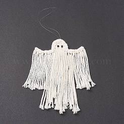 Woven Macrame Cotton Ghost Pendant Decorations&nbsp;HJEW-JM03750