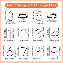 10Pcs 10 Style Acrylic Mirror Wall Stickers&nbsp;AJEW-CN0001-46
