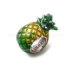 925 Sterling Silver Enamel European Beads&nbsp;STER-Z013-07P-07
