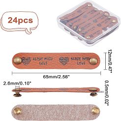 24Sets PU Leather Labels&nbsp;DIY-FG0003-22