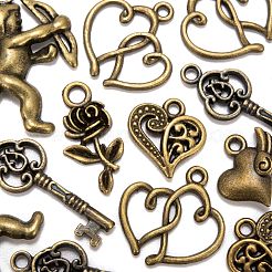 60Pcs 6 Style Tibetan Style Alloy Pendants&nbsp;FIND-LS0001-32AB
