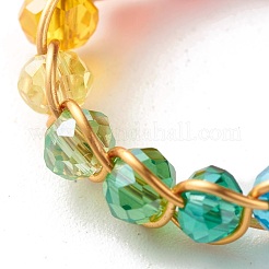 Glass Beads Rings&nbsp;RJEW-TA00011