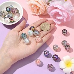 10Pcs Plating Acrylic Beads&nbsp;MACR-YW0004-25