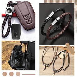 5M Braided Round PU Leather Jewelry Cord&nbsp;OCOR-GF0005-92C