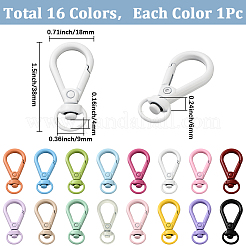 16Pcs 16 Colors Alloy Swivel Clasps&nbsp;FIND-SC0023-27