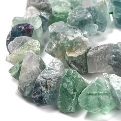 Rough Raw Natural Green Fluorite Beads Strands&nbsp;G-J390-B02